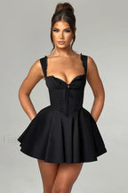 Antonella Elegant Mini Dress XS / Black