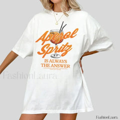 Aperol Spritz Funny Alcohol Drink T Shirt WHITE / S