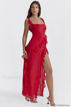 Ariel Cherry Stylish Pleated Maxi Dress