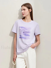 Art Letter Embroidery T Shirt