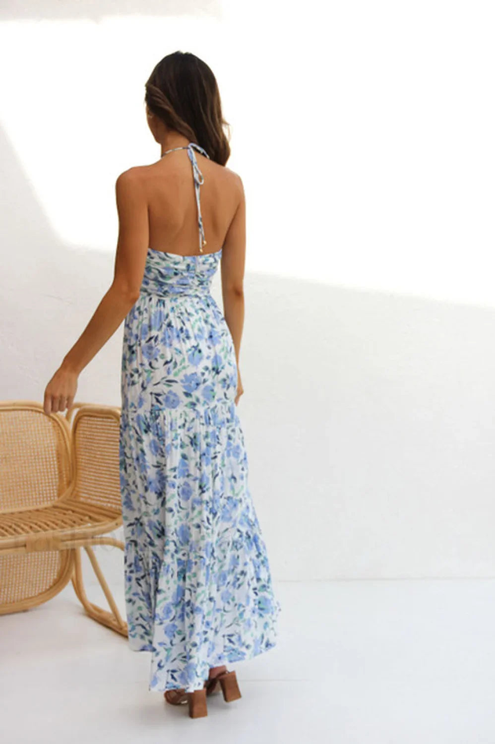 Asiah Halter Stylish Neck Maxi Dress