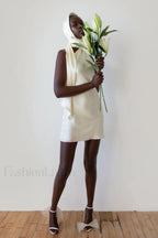 Astrella Neck Wrap Charming Midi A Line Dress