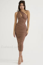 Asymmetric Cutout Stylish Midi Dress