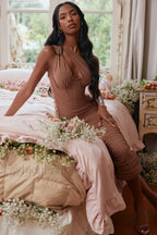 Asymmetric Cutout Stylish Midi Dress