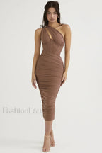 Asymmetric Cutout Stylish Midi Dress