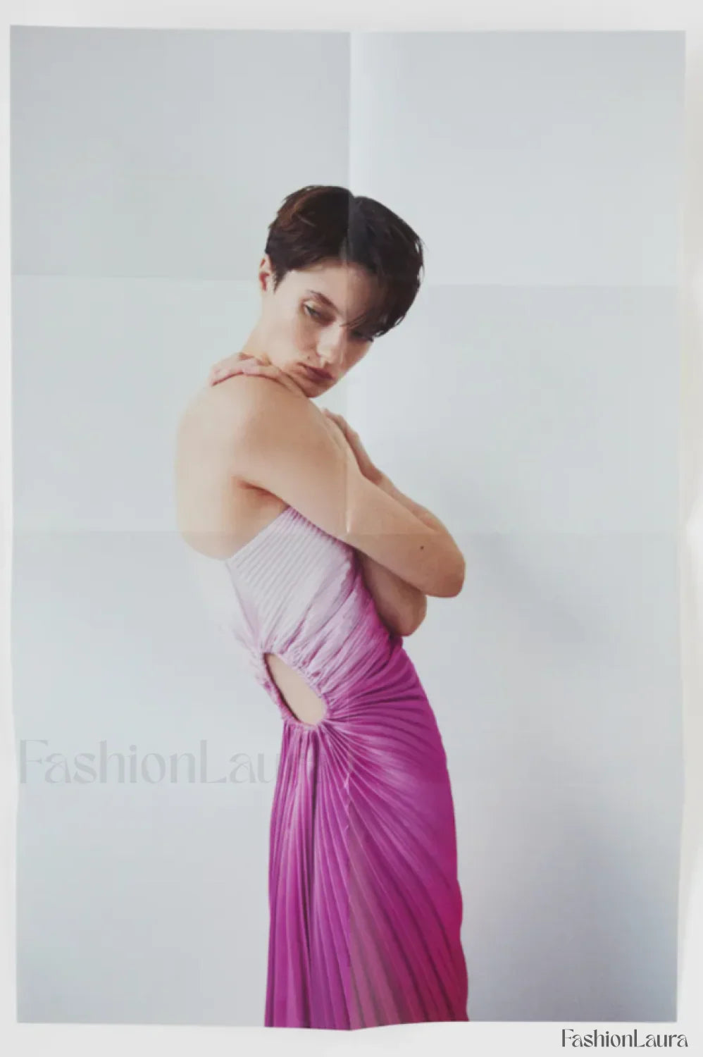 Asymmetrical Elegant Pleated Dress