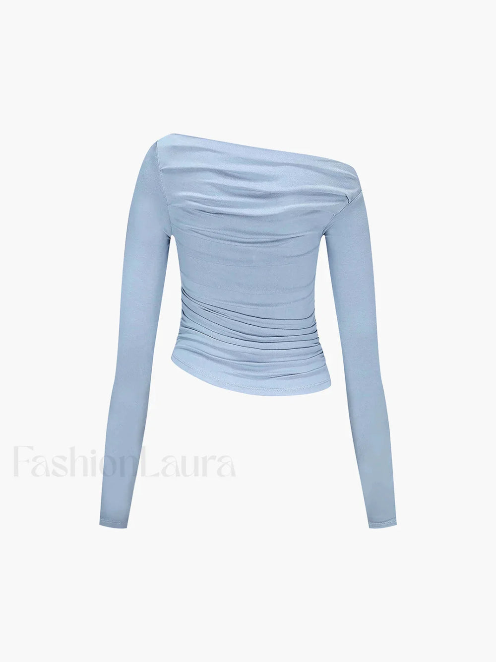 Asymmetrical Off Shoulder Long Sleeve Shirt T Shirts
