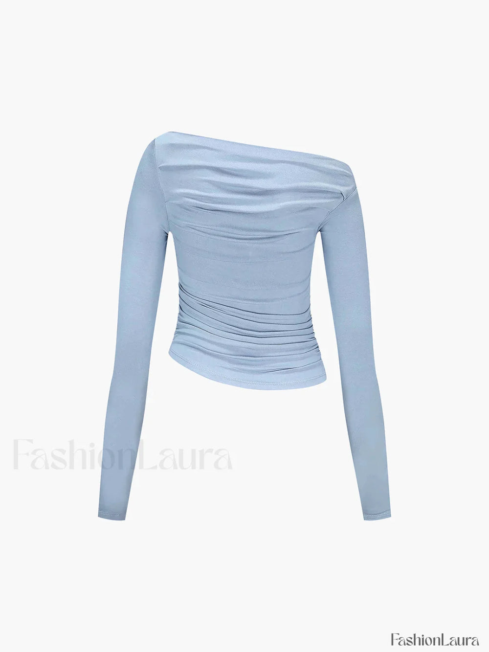 Asymmetrical Off Shoulder Long Sleeve Shirt T Shirts