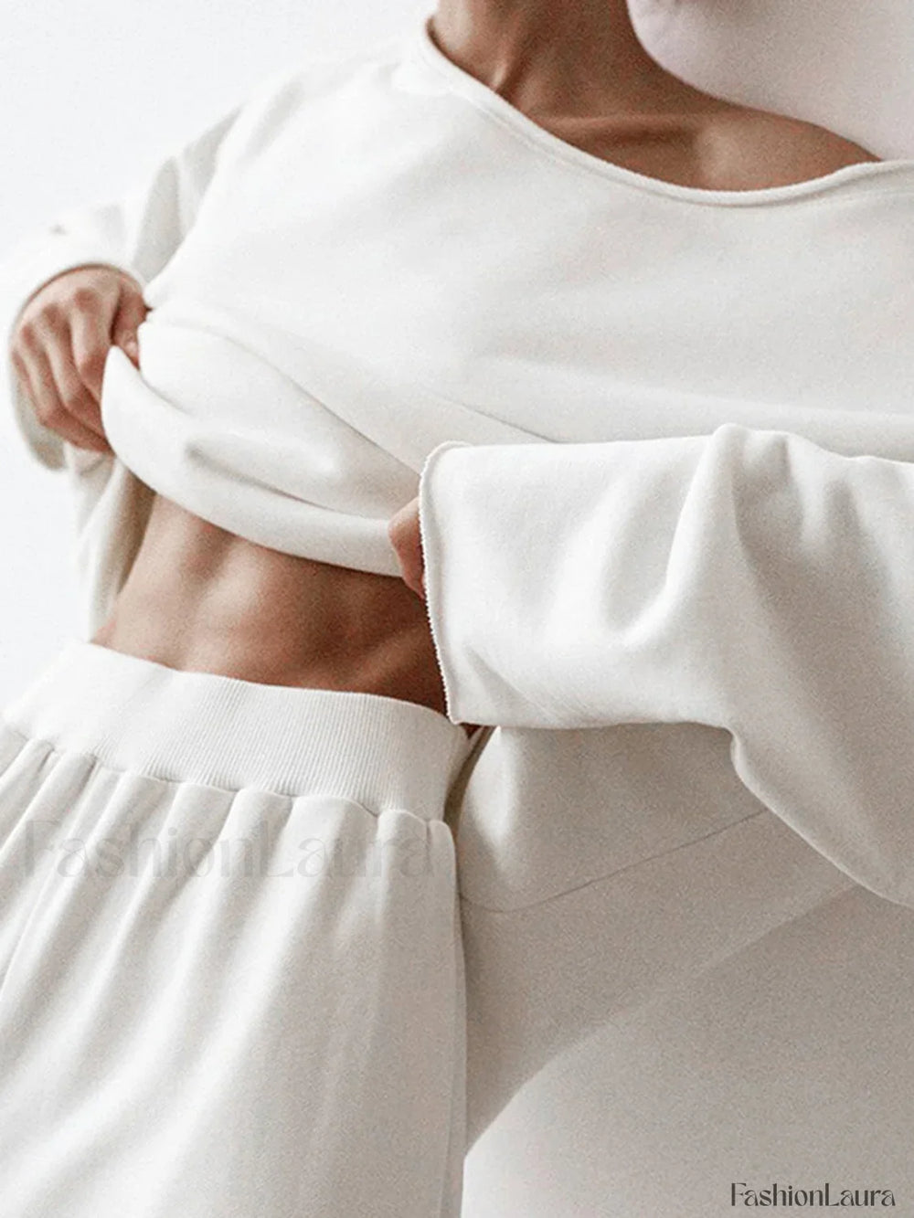 Asymmetrical Off Shoulder Solid Sweatshirt Sweatshirts