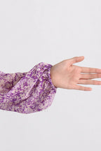 Aurier Round Neck Charming Balloon Sleeve Maxi Dress