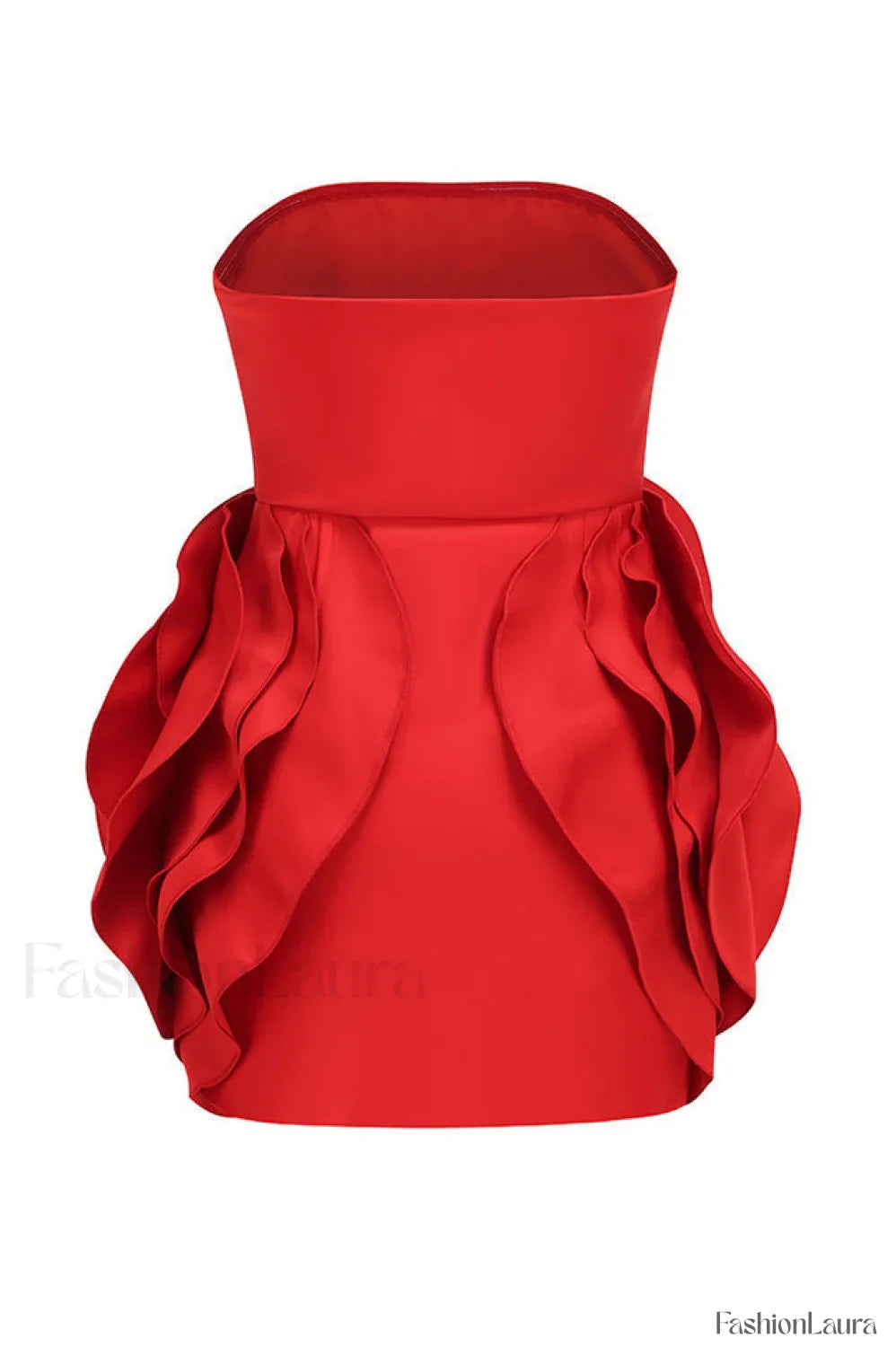 Ayat Strapless Stylish Flower Mini Dress