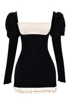 Azaria Black Stylish Vintage Dress XS / Black