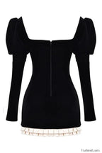 Azaria Black Stylish Vintage Dress