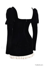 Azaria Black Stylish Vintage Dress