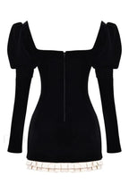 Azaria Black Stylish Vintage Dress