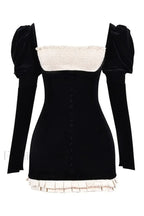 Azaria Black Stylish Vintage Dress XS / Black