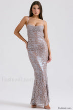 Azzurra Ice Stylish Blue Lace Dress XS / Ice Blue