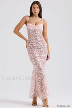 Azzurra Ice Stylish Blue Lace Dress XS / Pink