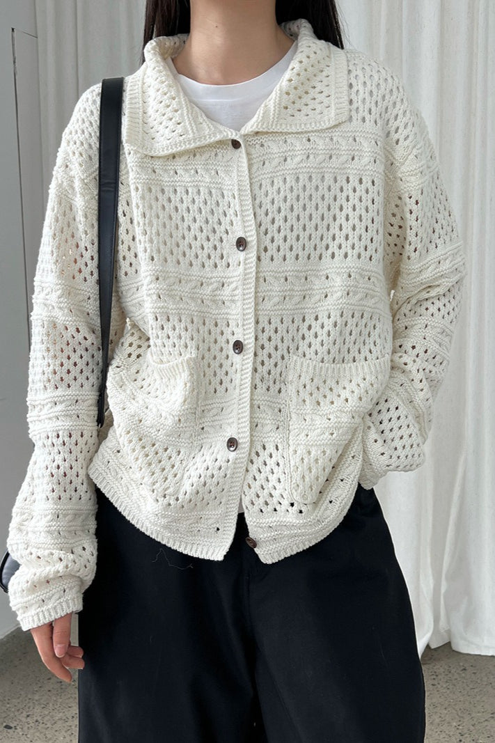 Openwork Knit Cardigan
