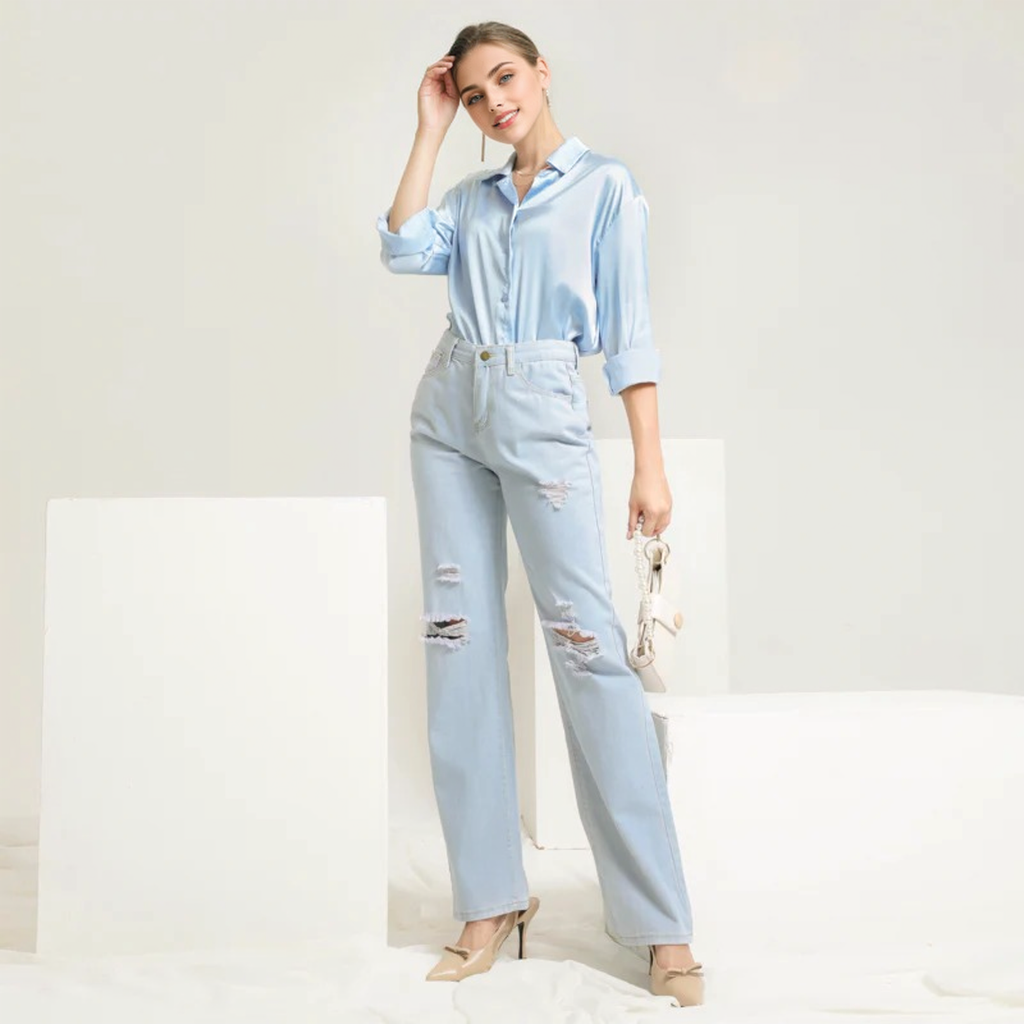 Julia Fashion - Casual Office Lady Jeans