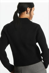 Casual Wool Blend Short Cardigan