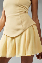 Bustier Peplum Waist Cocktail Dress