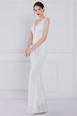 Beaded Floral Sequin Mermaid Party Dress