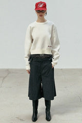 Casual Vintage Crew Neck Sweater