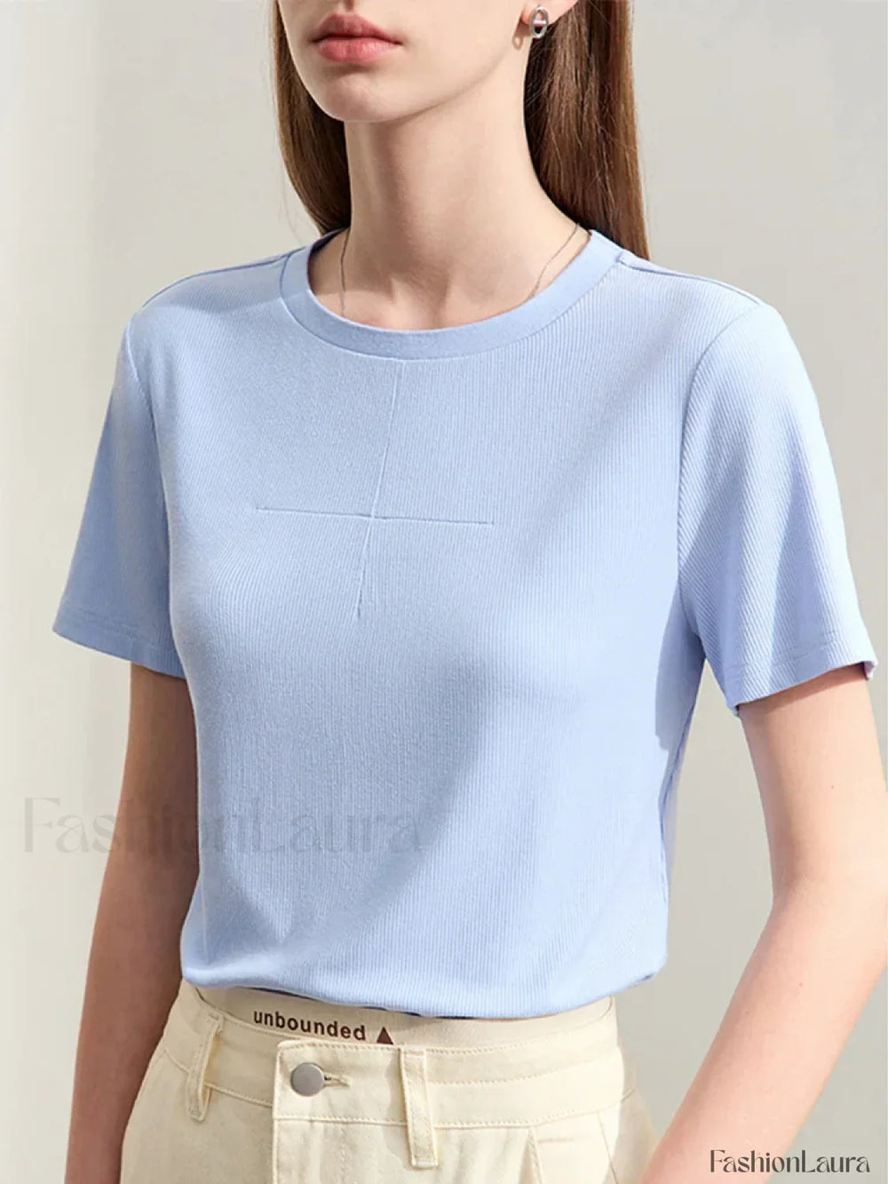 Back Drawstring Hollow T Shirt