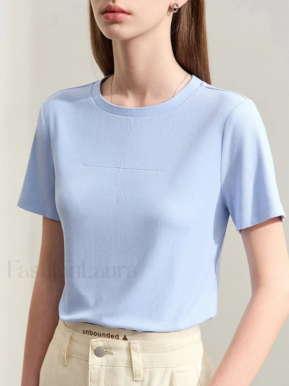 Back Drawstring Hollow T Shirt