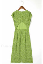 Backless Cut Out Charming Slit Midi Dress