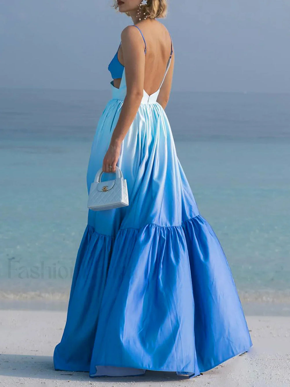 Backless Cutout Cami Long Dress Dresses