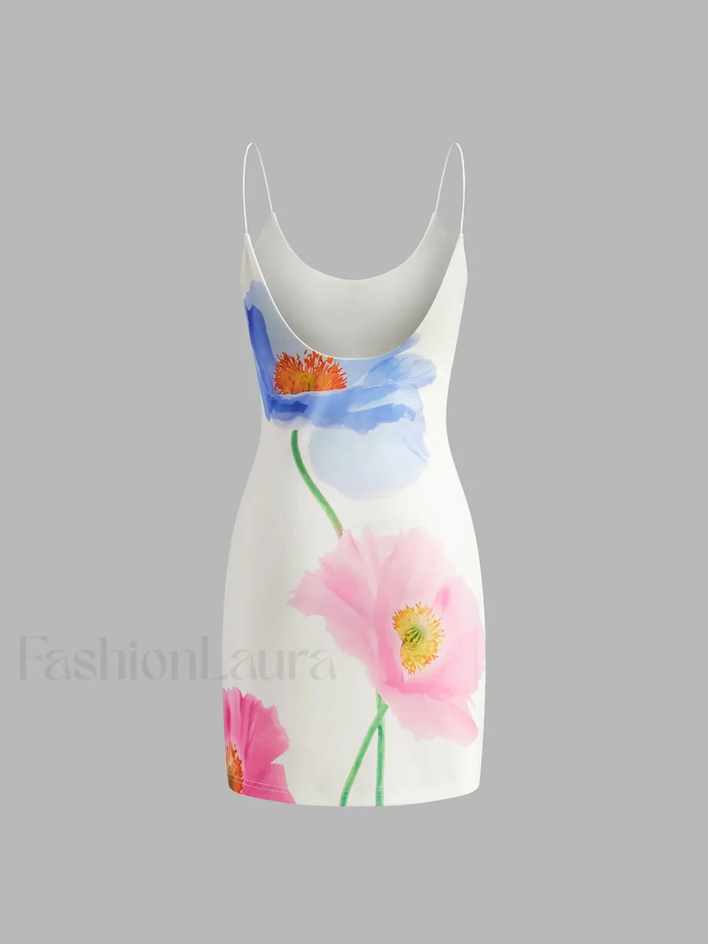 Backless Floral Short Dress Floral Dresses