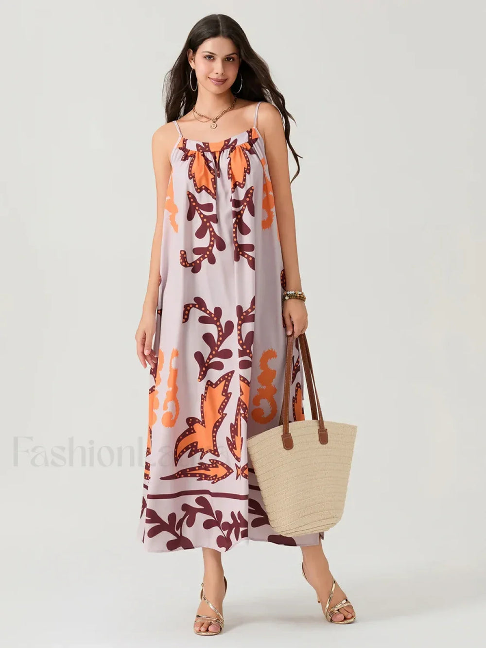 Backless Suspender Boho Dress