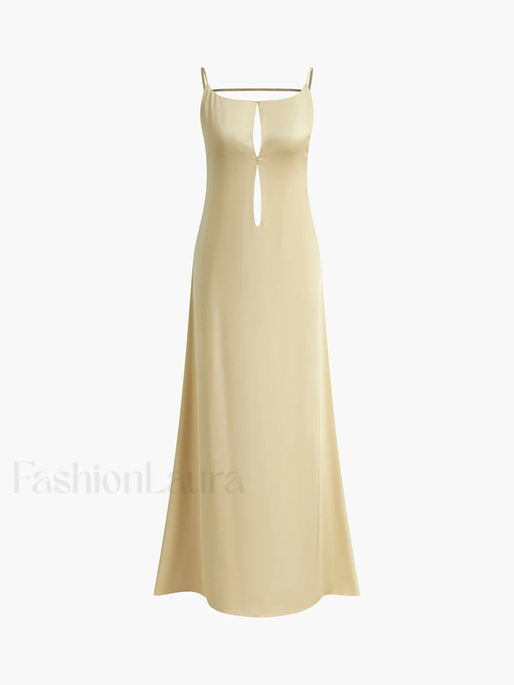 Backless Vacation Satin Long Dress Dresses