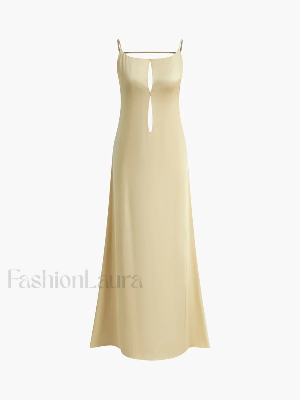 Backless Vacation Satin Long Dress Dresses