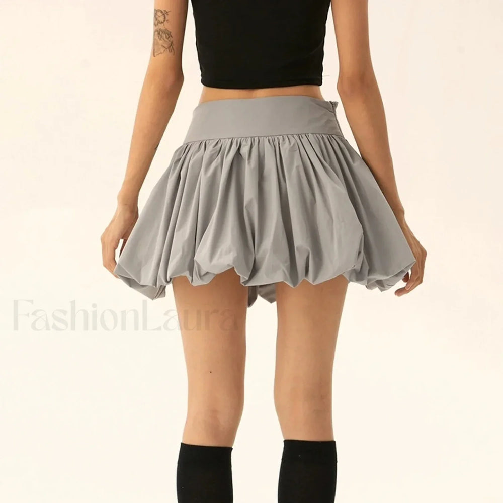 Balloon High Waist A Line Skirt