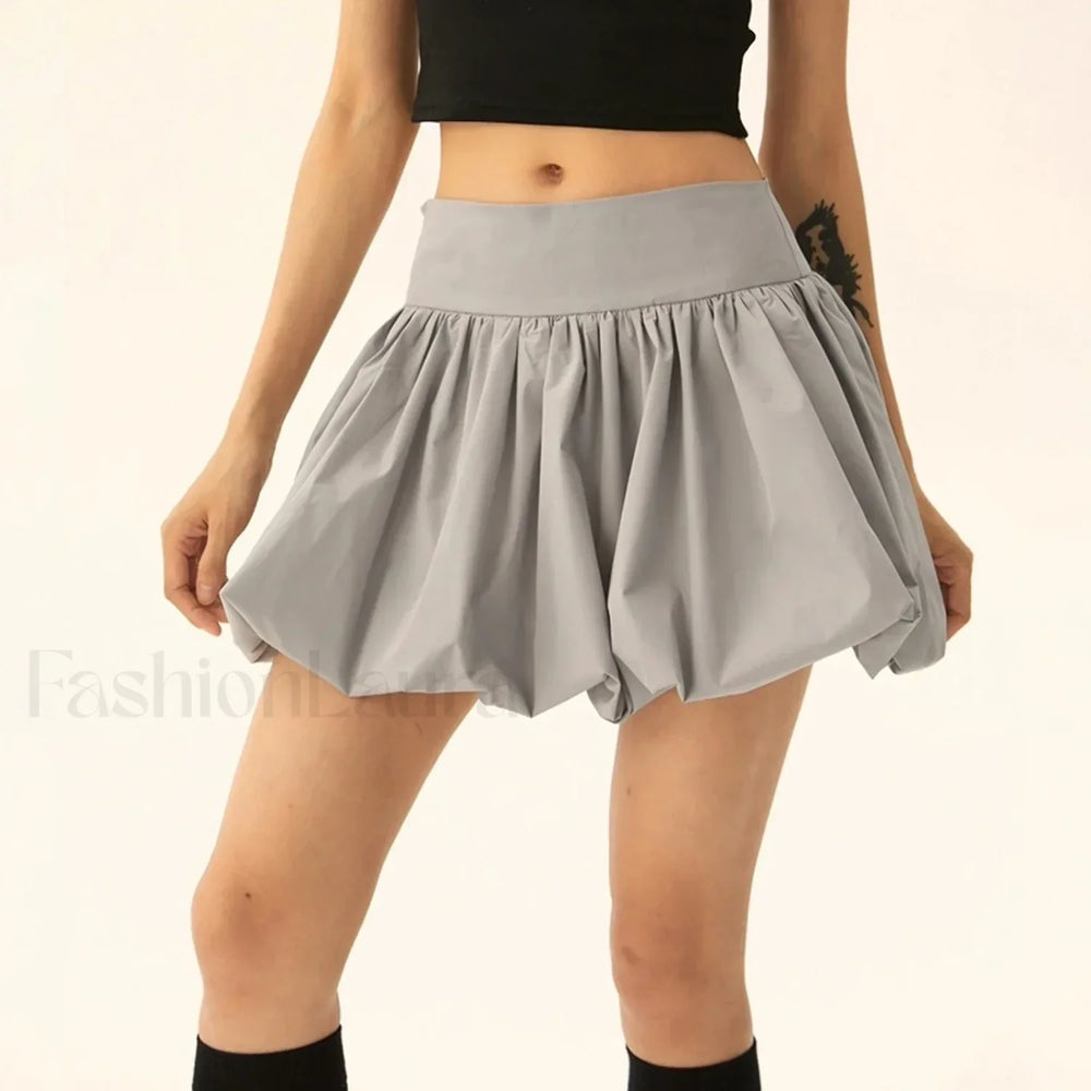Balloon High Waist A Line Skirt