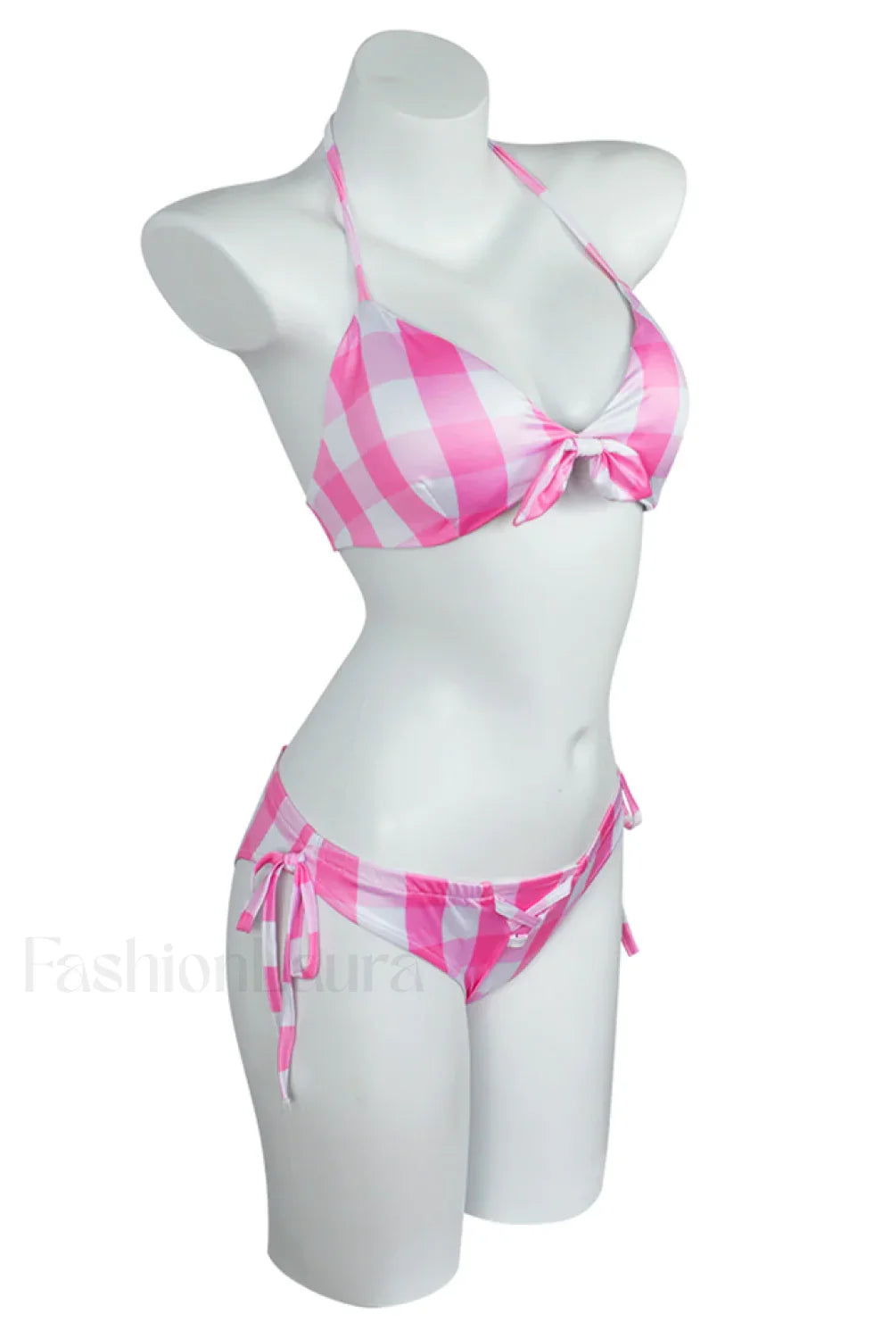 Barbie Movie Margot Charming Pink Plaid Check Dress