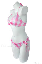 Barbie Movie Margot Charming Pink Plaid Check Dress