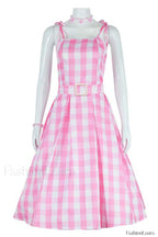 Barbie Movie Margot Charming Pink Plaid Check Dress S / Style 1