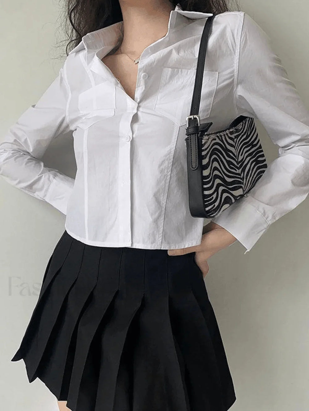 Basic Long Sleeve Button Blouse Shirts
