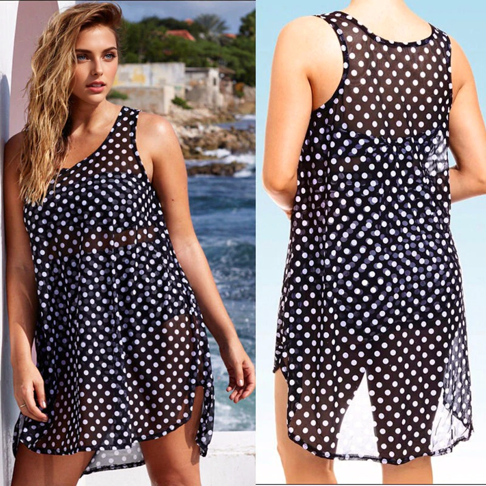 Julia Fashion - Summer Sexy Women Polka Dot Bathing Suit  Dress