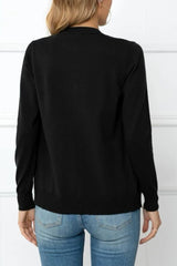 Solid Color Knit Cardigan