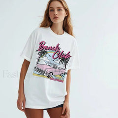 Beach Club Tropical Vacation Graphic T Shirt
