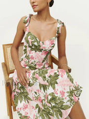 Beach Sweetheart Midi Floral Dress
