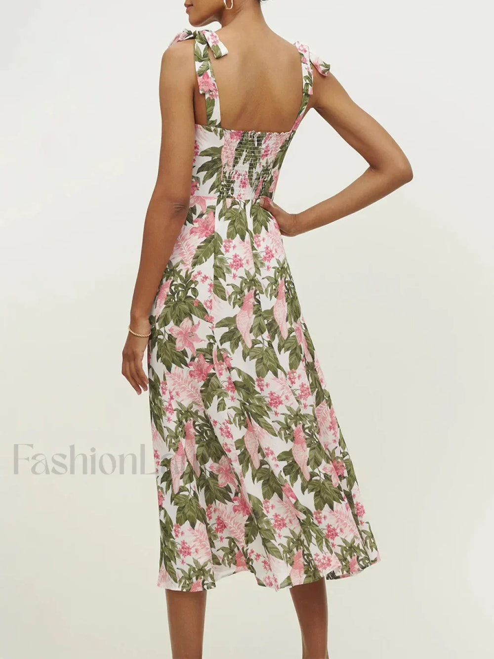 Beach Sweetheart Midi Floral Dress