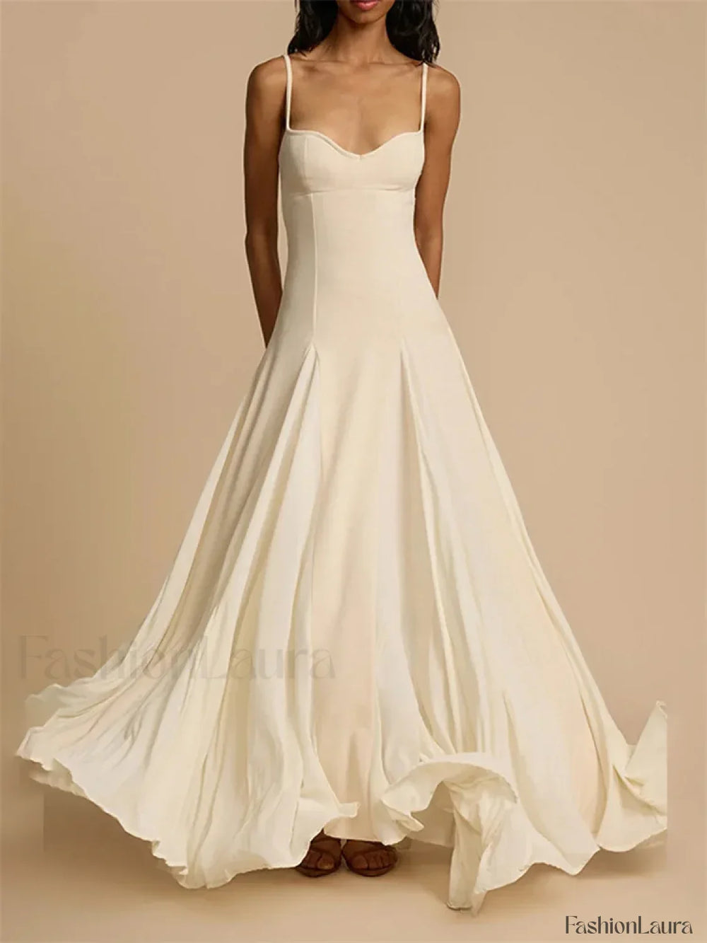 Big Swing Solid Cami Maxi Dress white / S