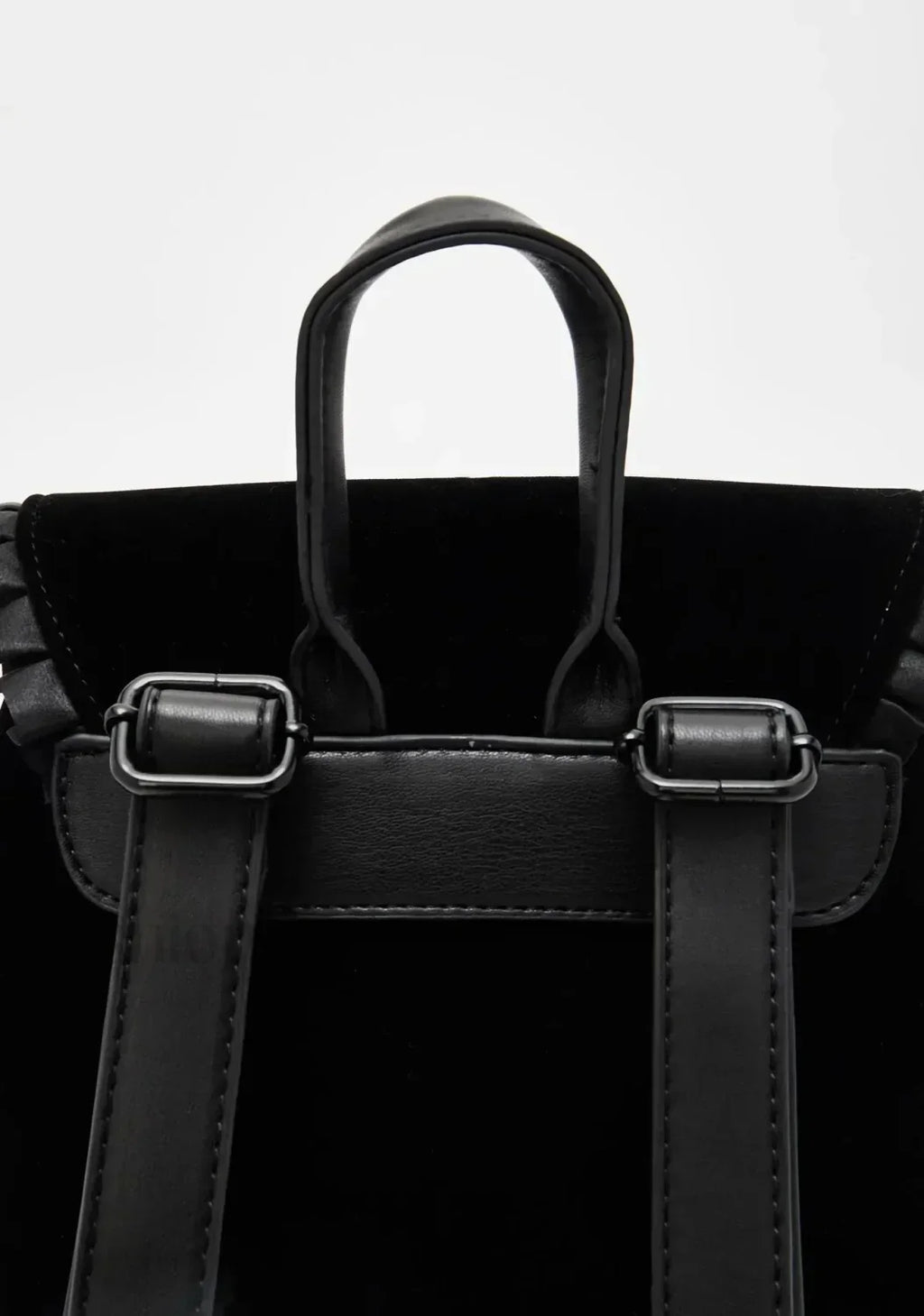 Black Gothic Velvet Witch Harajuku Magic Embroidery Dark Punk Shoulder Bag Black