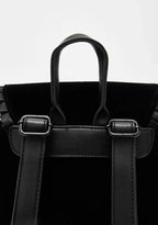 Black Gothic Velvet Witch Harajuku Magic Embroidery Dark Punk Shoulder Bag Black